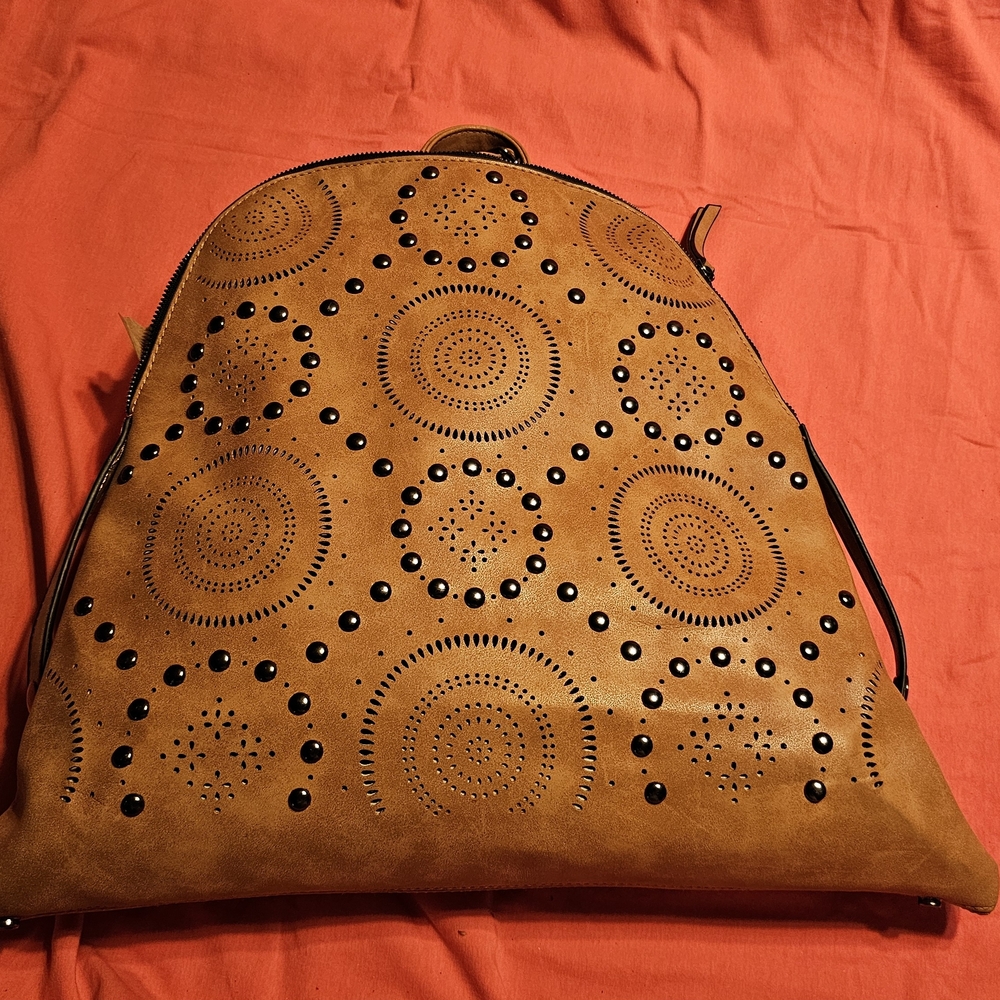 Brown Studded Women's Bag